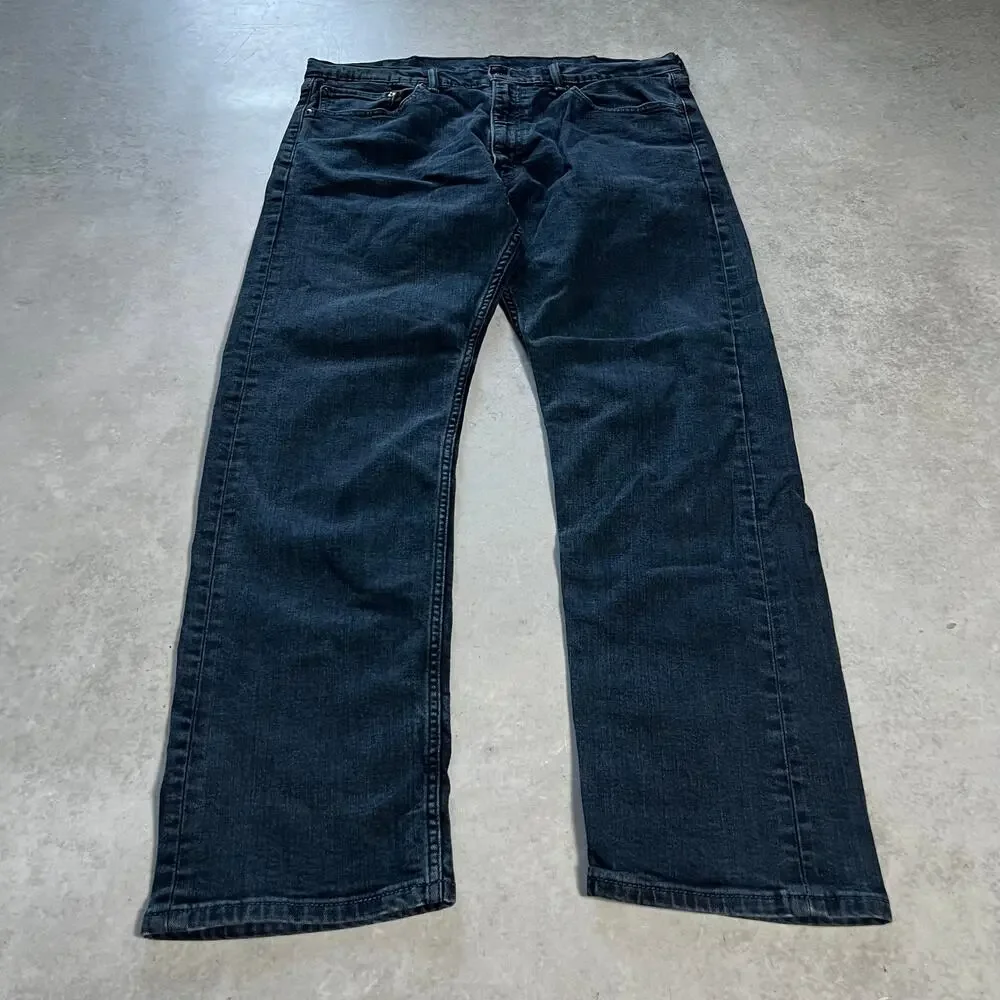 Levis 505 Regular Fit Straight Jeans Men's Size 38x32 Dark Wash Classic Fit